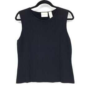 Liz Claiborne Knit Tank Top Shell Womens Size Large Black Sleeveless